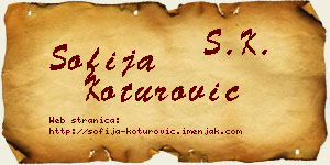 Sofija Koturović vizit kartica